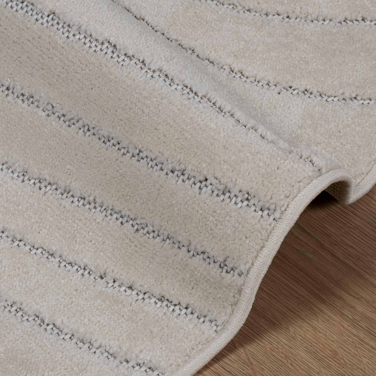 Områdetæpper Rund PALMERAS Creme Ø 120 CM Polyester