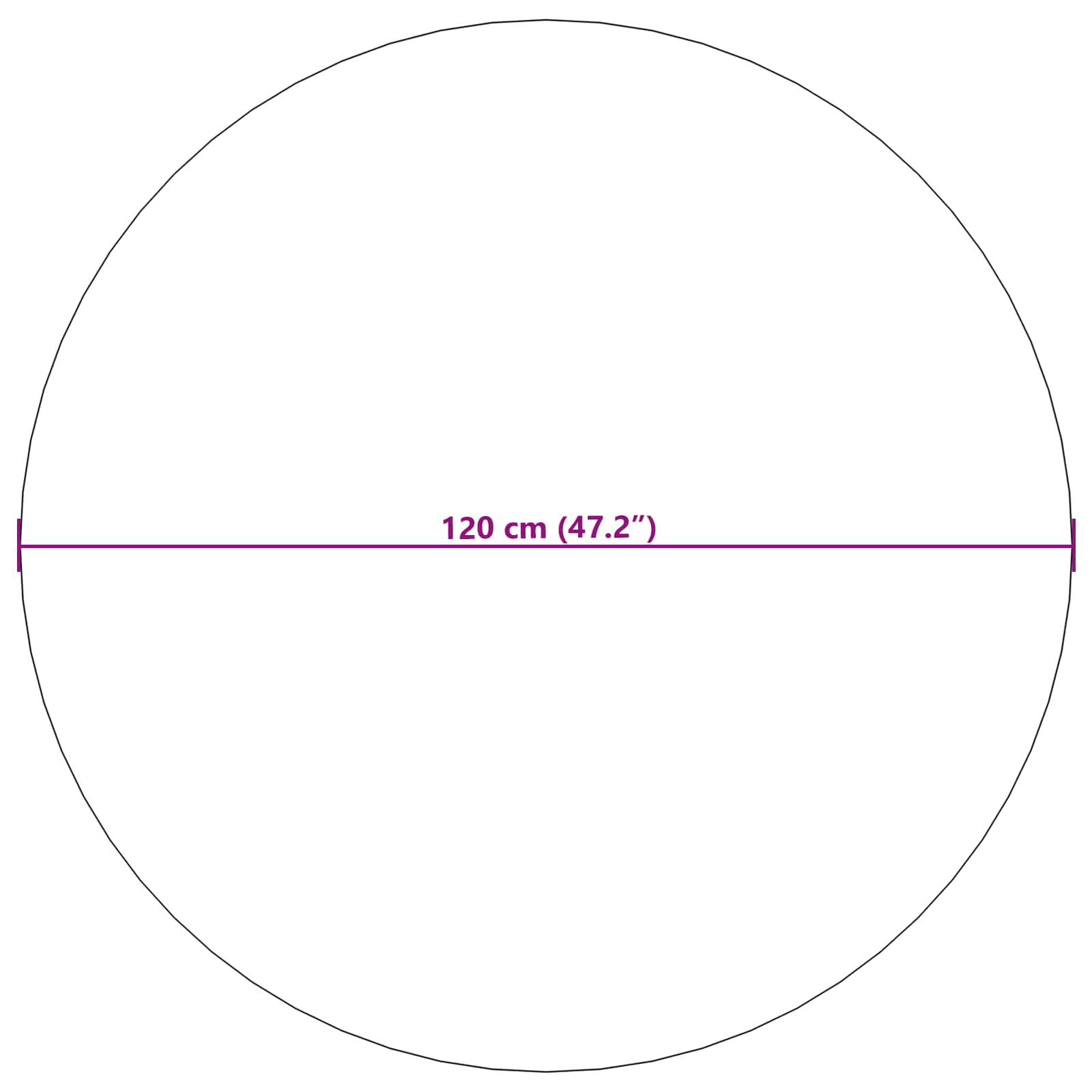 Områdetæpper Rund PALMERAS Creme Ø 120 CM Polyester