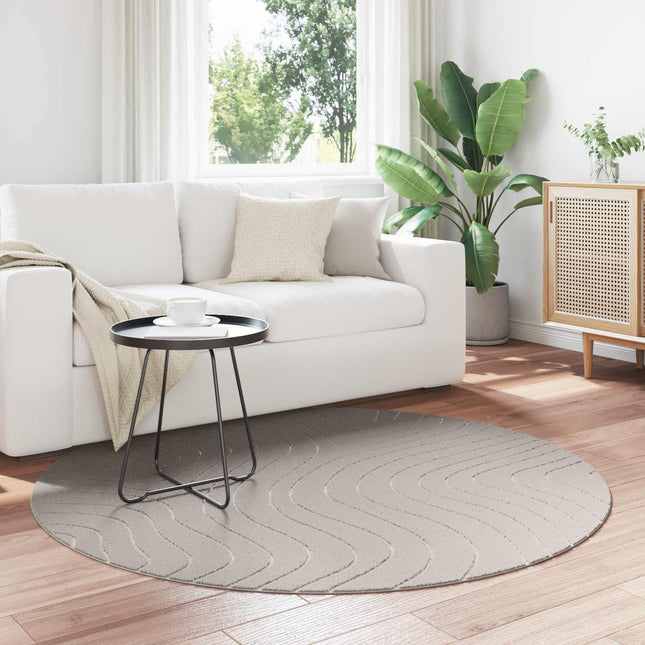Indendørs og udendørs tæppe PALMERAS Creme Ø 160 CM Polyester