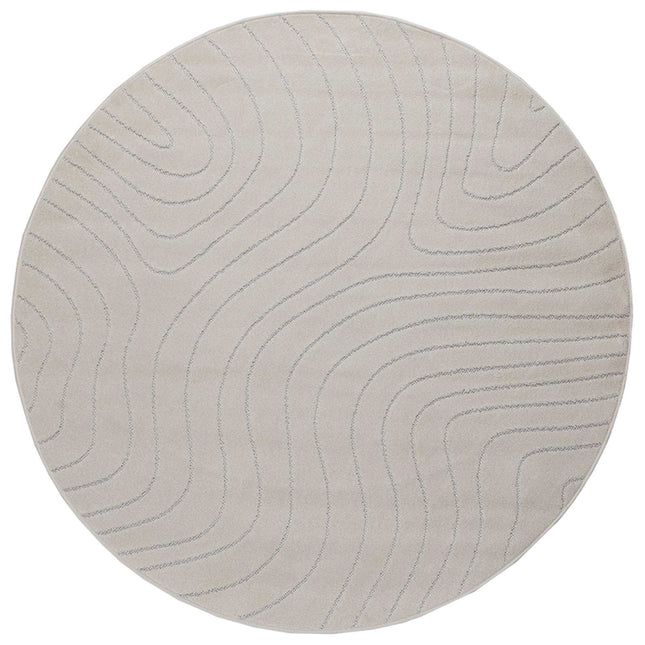 Indendørs og udendørs tæppe PALMERAS Creme Ø 160 CM Polyester