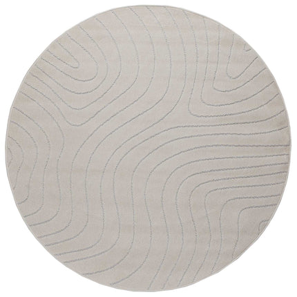 Indendørs og udendørs tæppe PALMERAS Creme Ø 200 CM Polyester