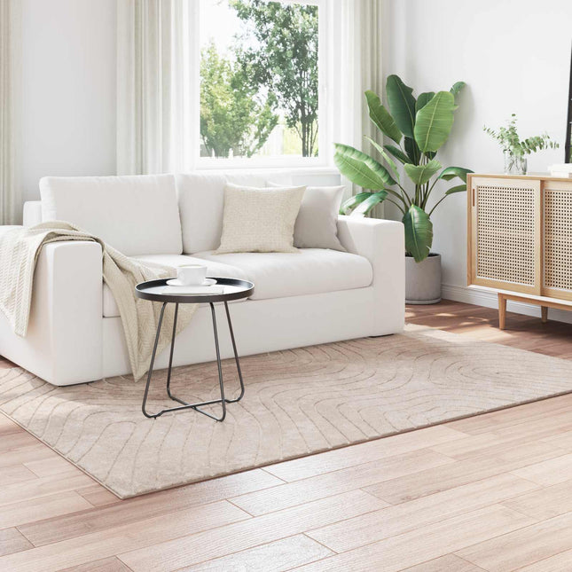 Indendørs og udendørs tæppe PALMERAS Beige 160 x 230 cm