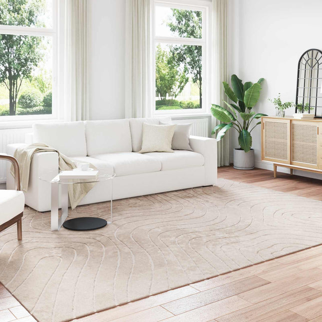 Indendørs og udendørs tæppe PALMERAS Beige 200 x 280 cm