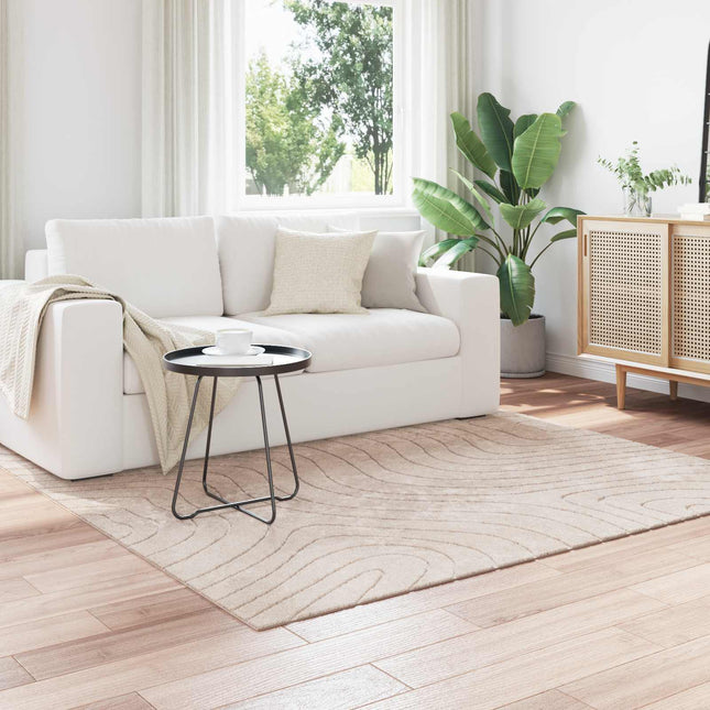 Indendørs og udendørs tæppe PALMERAS Beige 200 x 200 cm