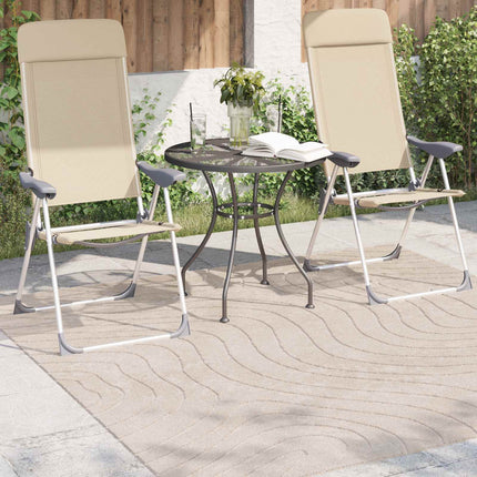 Indendørs og udendørs tæppe PALMERAS Beige 200 x 200 cm