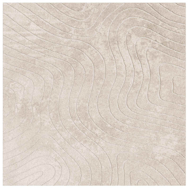 Indendørs og udendørs tæppe PALMERAS Beige 200 x 200 cm