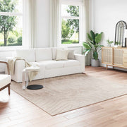 Områdetæpper Firkantet PALMERAS Beige 240 x 240 cm Polyester