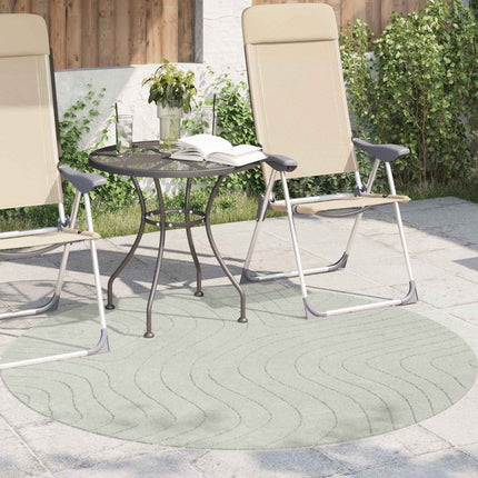 Områdetæpper Rund PALMERAS Grøn Ø 200 CM Polyester