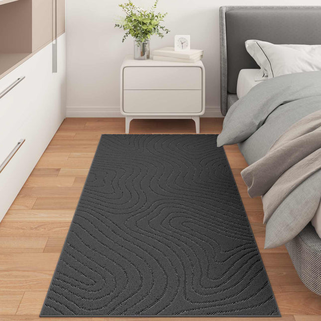 Indendørs og udendørs tæppe PALMERAS Antracit 150 x 80 cm