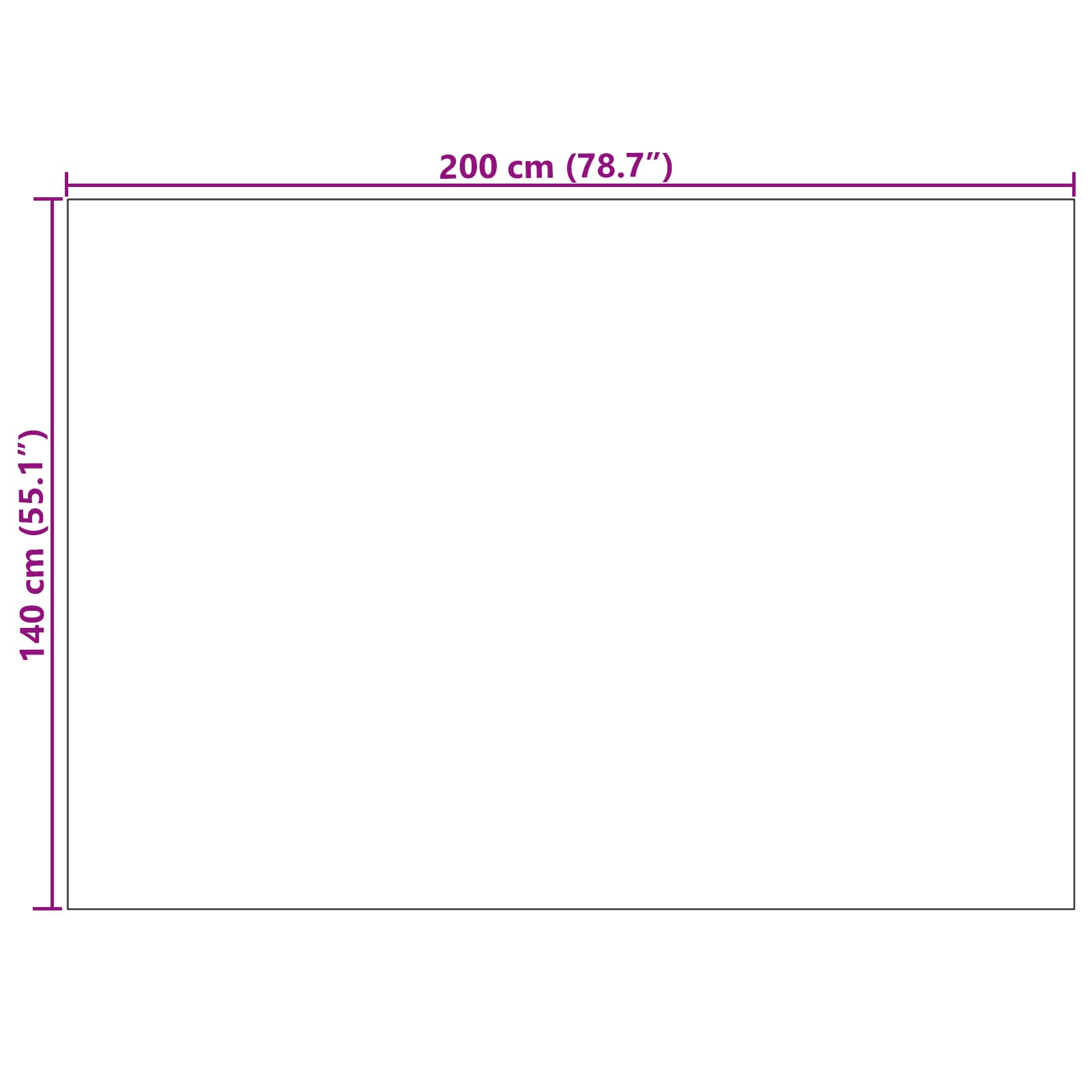 Områdetæpper PALMERAS Antracit 200 x 140 cm Polyester