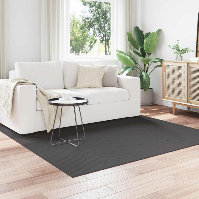 Indendørs og udendørs tæppe PALMERAS Antracit 120 x 120 cm