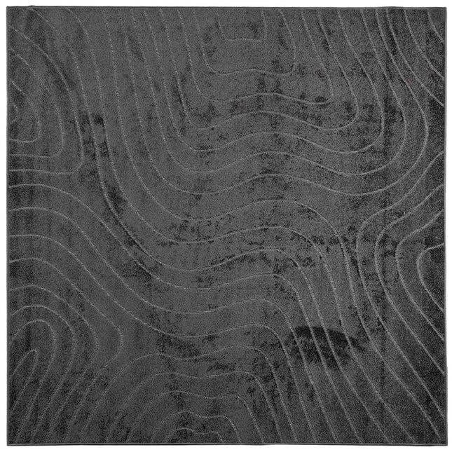 Indendørs og udendørs tæppe PALMERAS Antracit 200 x 200 cm