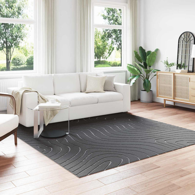 Indendørs og udendørs tæppe PALMERAS Antracit 240 x 240 cm