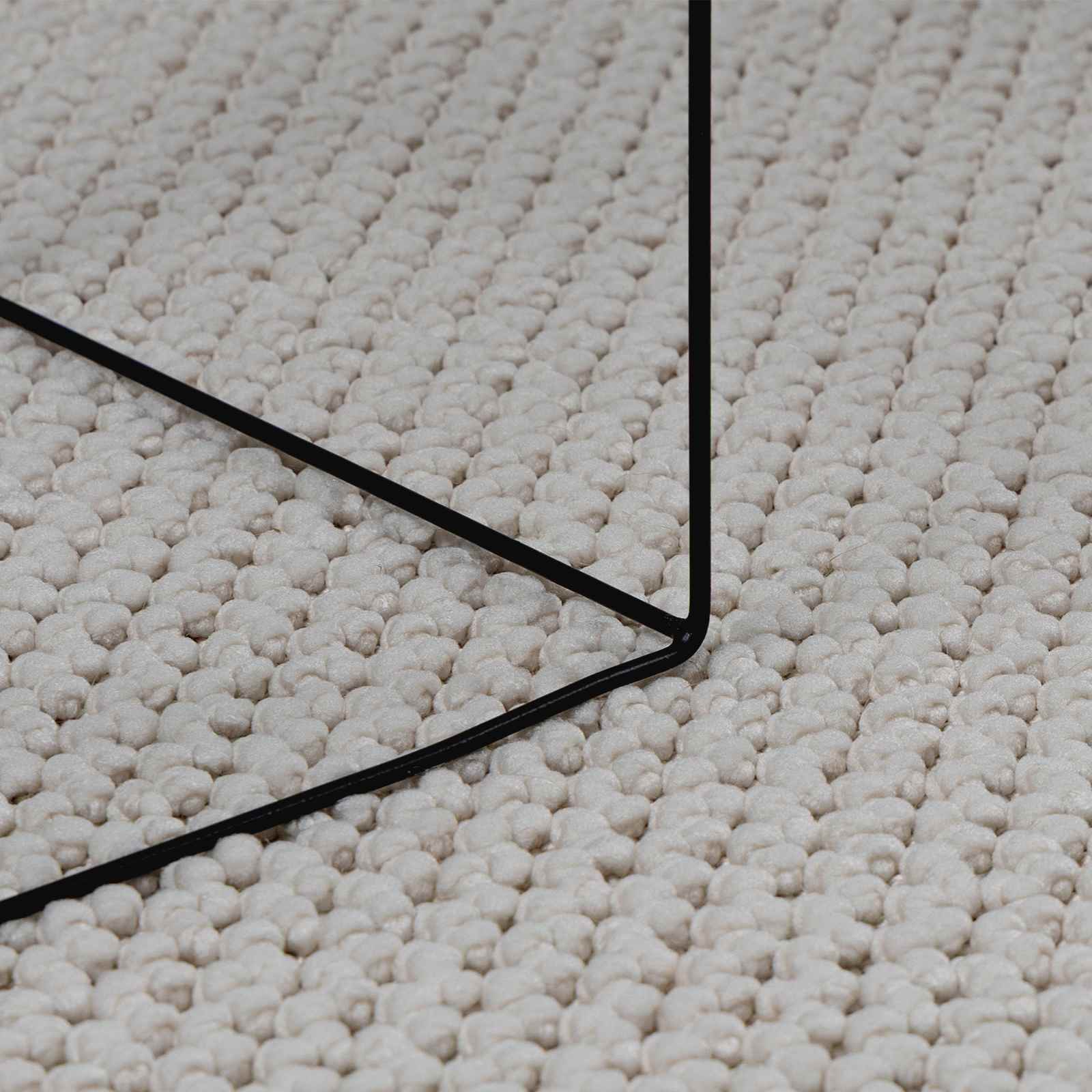 Områdetæpper Rektangulær LUGO Creme 340 x 240 cm Polyester