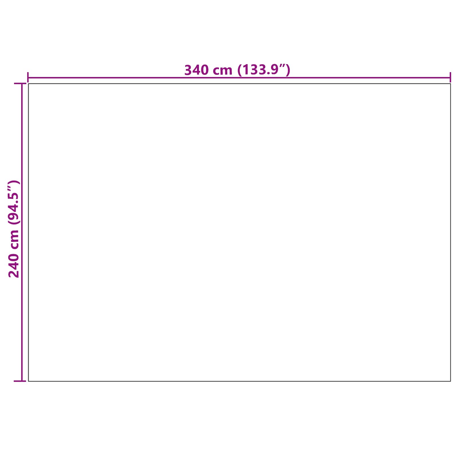 Områdetæpper Rektangulær LUGO Creme 340 x 240 cm Polyester