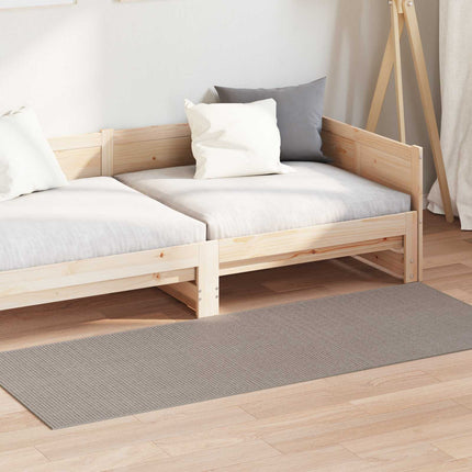 Indendørs tæppe LUGO Gråbrun 80 x 150 cm Polyester