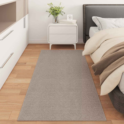 Indendørs tæppe LUGO Gråbrun 80 x 150 cm Polyester