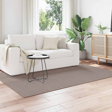 Områdetæpper Rektangulær LUGO Gråbrun 140 x 200 cm Polyester