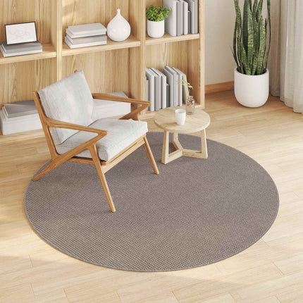 Områdetæpper Rund LUGO Gråbrun Ø 120 CM Polyester