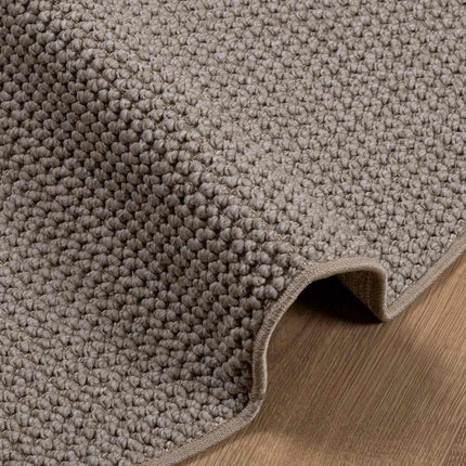 Områdetæpper Rund LUGO Gråbrun Ø 200 CM Polyester