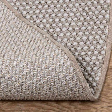 Områdetæpper Rund LUGO Creme og Taupe Ø 120 CM Polyester