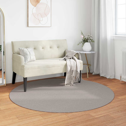 Områdetæpper Rund LUGO Creme og Taupe Ø 120 CM Polyester
