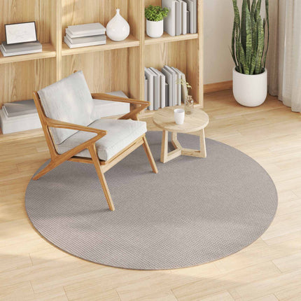 Områdetæpper Rund LUGO Creme og Taupe Ø 160 CM Polyester