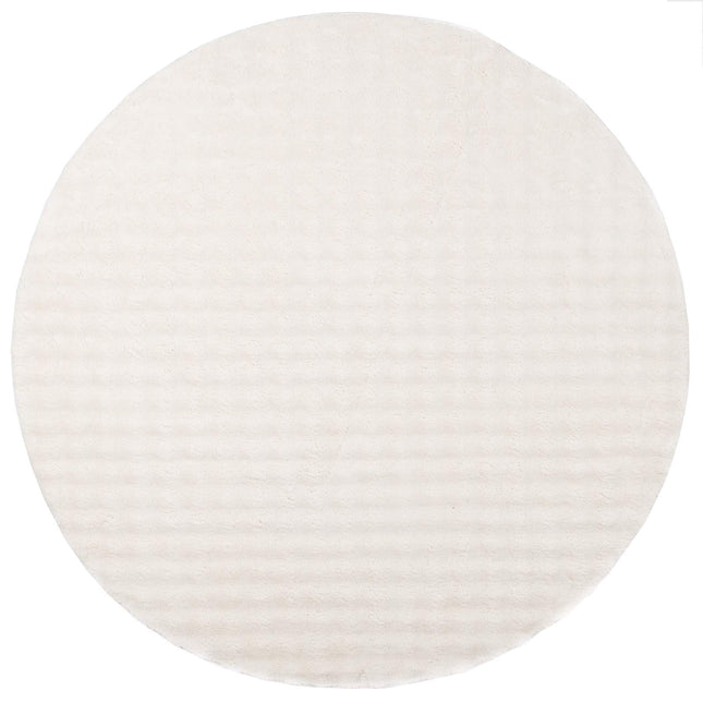 Områdetæpper Rund SIROLO Cremefarvet Ø 120 CM Polyester