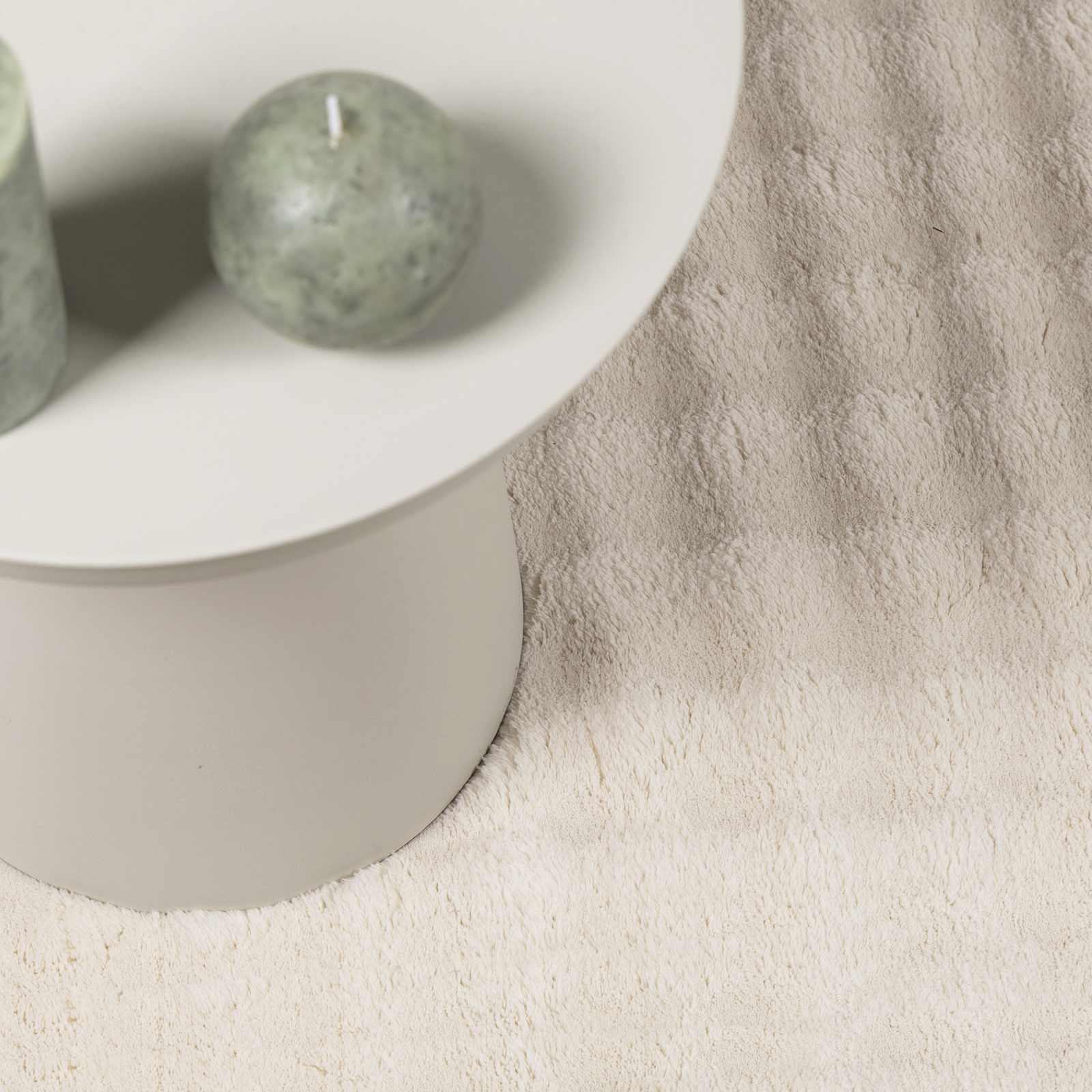 Områdetæpper Firkantet SIROLO Beige 200 x 200 cm Polyester