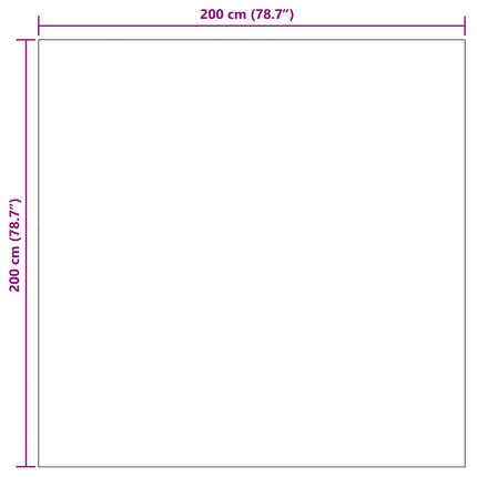 Områdetæpper Firkantet SIROLO Grå 200 x 200 cm Polyester