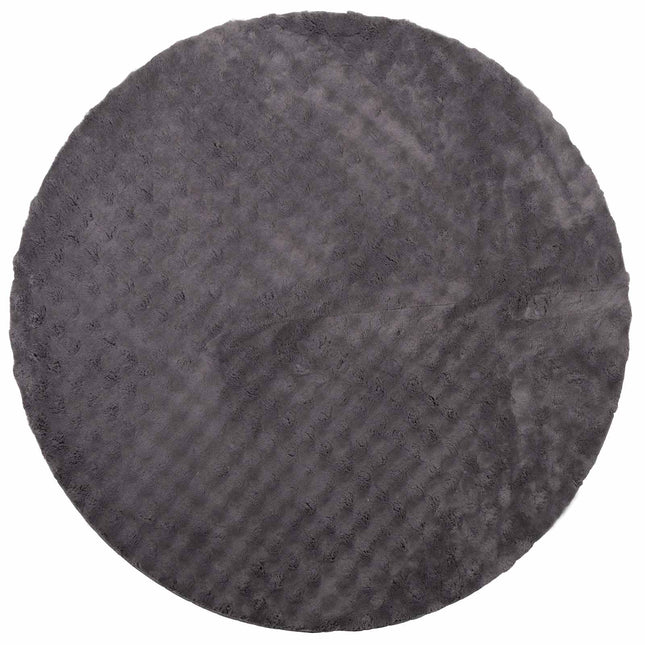 Områdetæpper Rund SIROLO Antracit Ø 120 CM Polyester