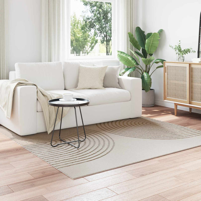 Indendørs tæppe GALATI Cremefarvet 200 x 200 cm Polyester