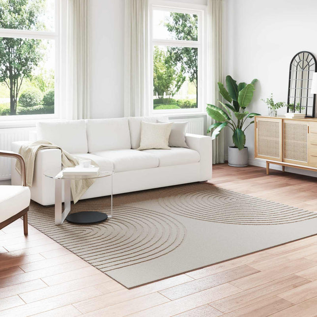 Indendørs tæppe GALATI Cremefarvet 240 x 240 cm Polyester
