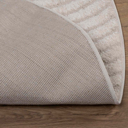 Områdetæpper Rund GALATI Creme Ø 200 CM Polyester
