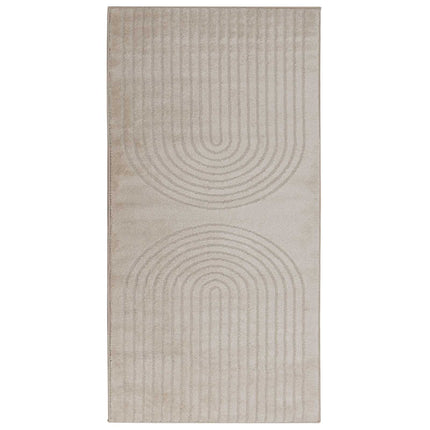Områdetæpper Rektangulær GALATI Beige 150 x 80 cm Polyester