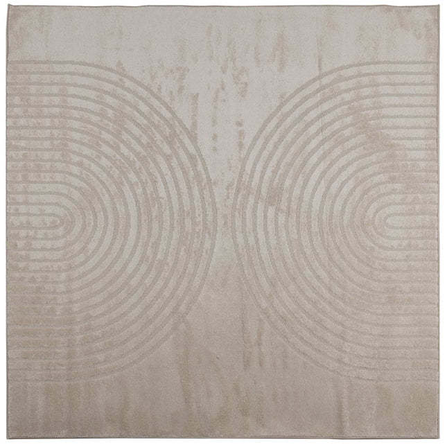 Indendørs tæppe GALATI Beige 200 x 200 cm Polyester