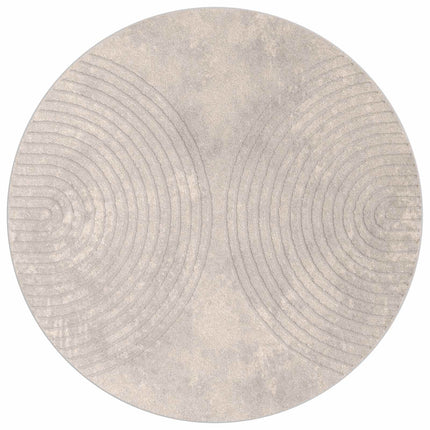 Områdetæpper Rund GALATI Beige Ø 200 CM Polyester