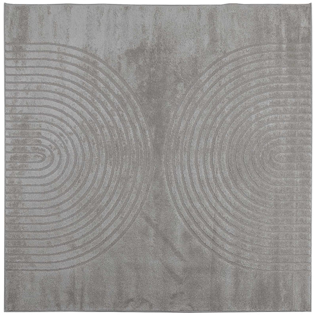 Områdetæpper Firkantet GALATI Grå 240 x 240 cm Polyester