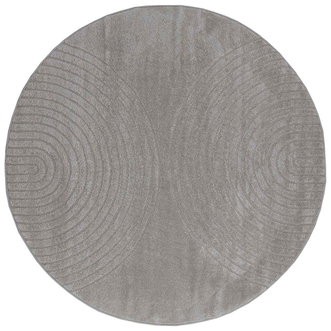 Områdetæpper Rund GALATI Grå Ø 120 CM Polyester