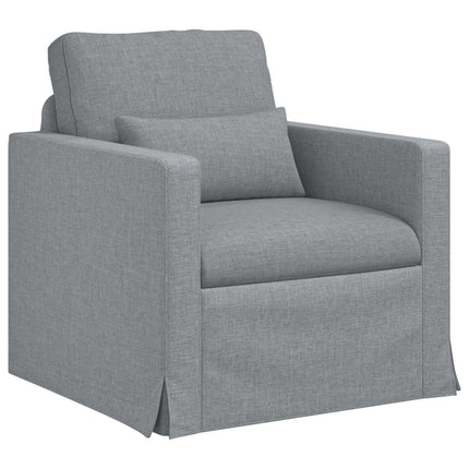 Sofa Sæt 2 pcs Lysegrå 139 x 78 x 80 cm Stof