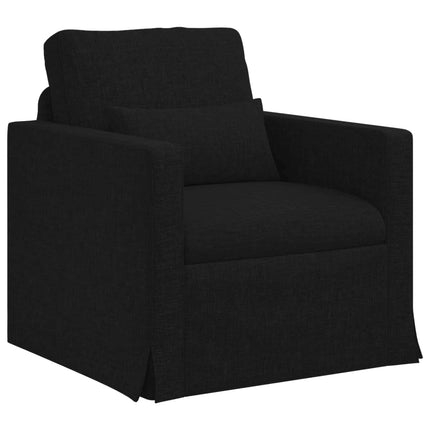 Sofa Sæt 2 pcs Sort 139 x 78 x 80 cm Stof