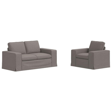 Sofa Sæt 2 pcs Gråbrun 162 x 80 x 82 cm Stof