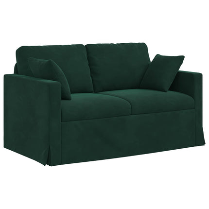 Sofa Sæt 2 pcs Mørkegrøn 138 x 78 x 80 cm Fløjl