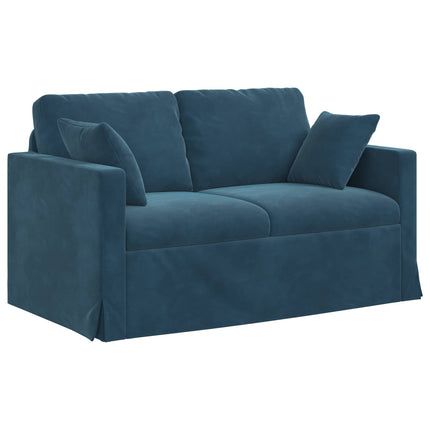 Sofa Sæt 2 pcs Blå 138 x 78 x 80 cm Fløjl