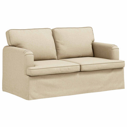 Sofa Sæt 2 pcs Creme 144 x 80 x 85 cm Stof