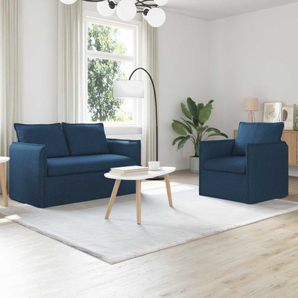 Sofa Sæt 2 pcs Blå 136 x 82 x 85 cm Stof