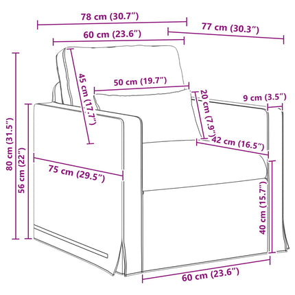 Sofa Sæt 2 pcs Lysegrå 158 x 78 x 80 cm Stof