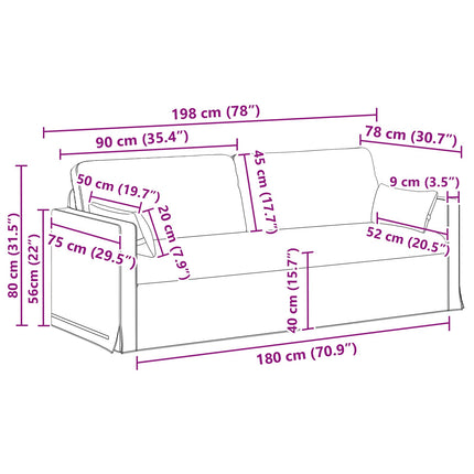 Sofa Sæt 2 pcs Mørkegrøn 158 x 78 x 80 cm Stof