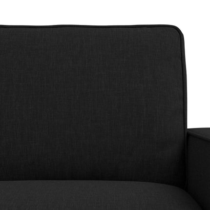 Sofa Sæt 2 pcs Sort 182 x 80 x 82 cm Stof