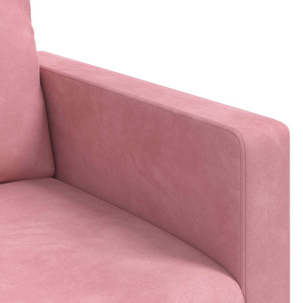 Sofa Sæt 2 pcs Lyserød 158 x 78 x 80 cm Fløjl